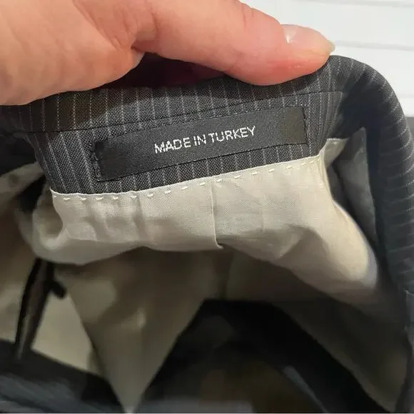 Hugo Boss Gray Pinstripe Blazer Suit Coat Jacket Office Mens‎ Size 42R